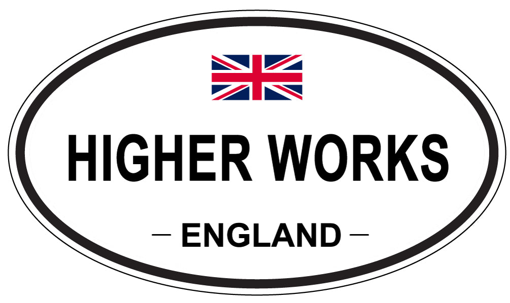HIGHER WORKS, ENGLAND - Oval Sticker