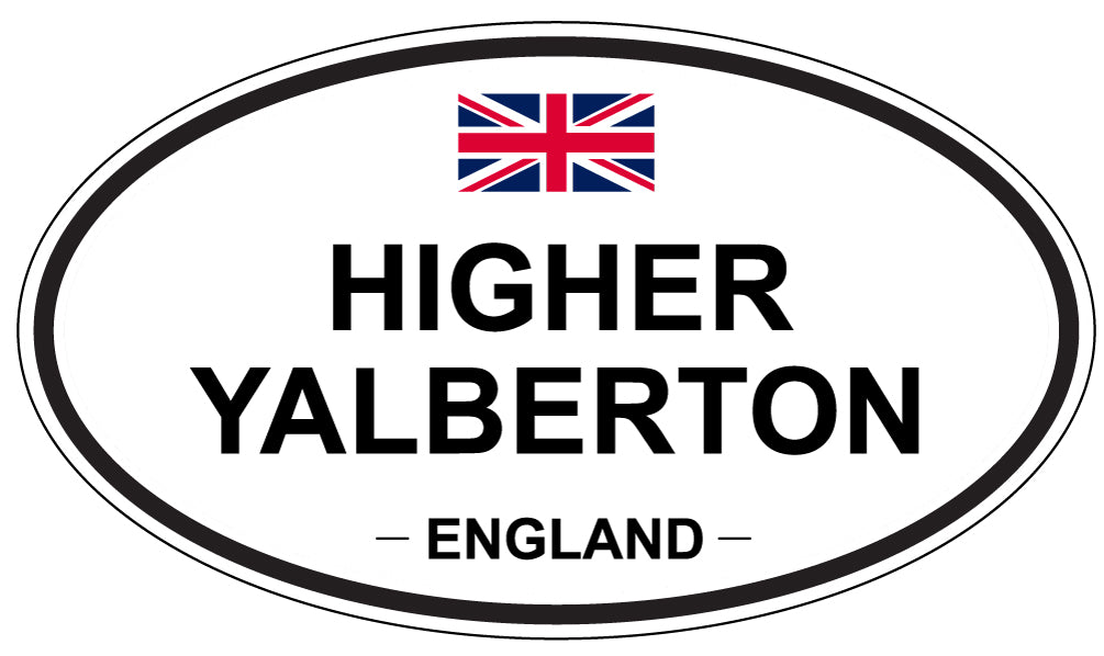 HIGHER YALBERTON, ENGLAND - Oval Sticker