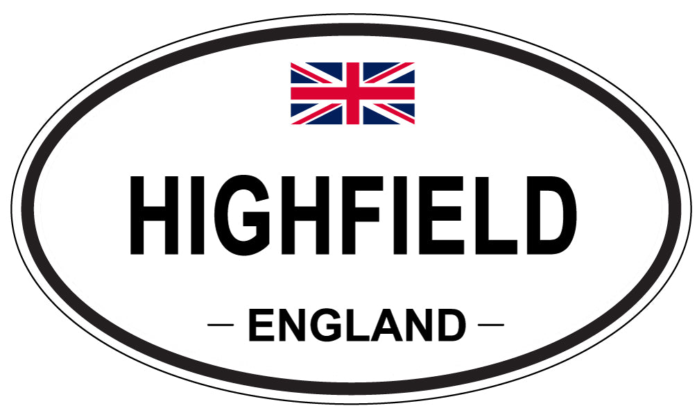 HIGHFIELD, ENGLAND - Oval Sticker