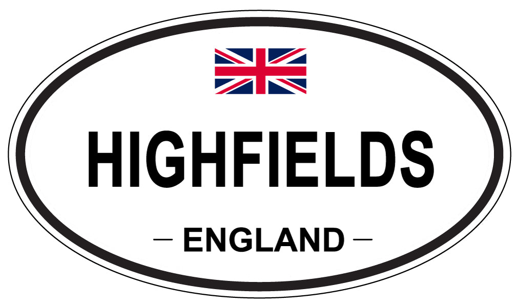 HIGHFIELDS, England - Oval Magnet