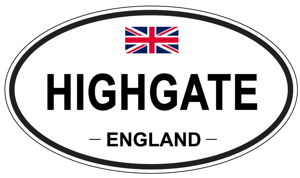 HIGHGATE, ENGLAND - Oval Sticker