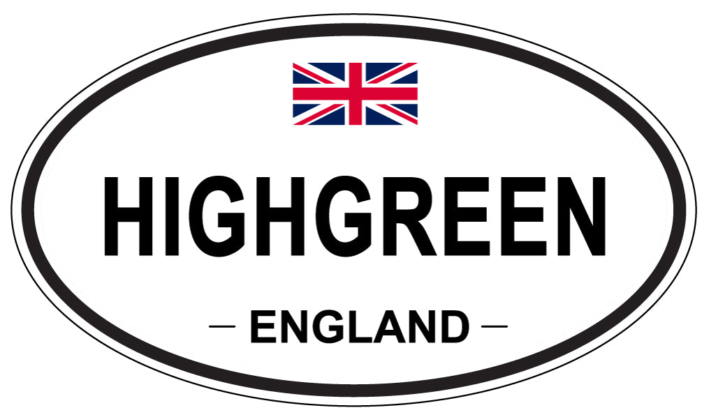 HIGHGREEN, ENGLAND - Oval Sticker