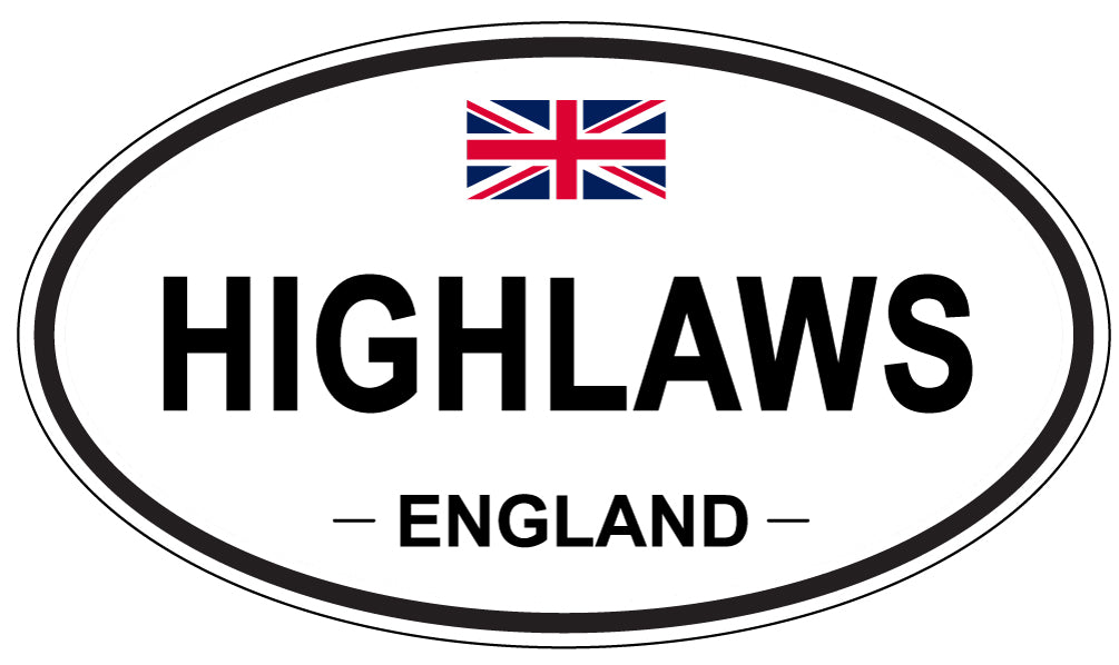 HIGHLAWS, ENGLAND - Oval Sticker