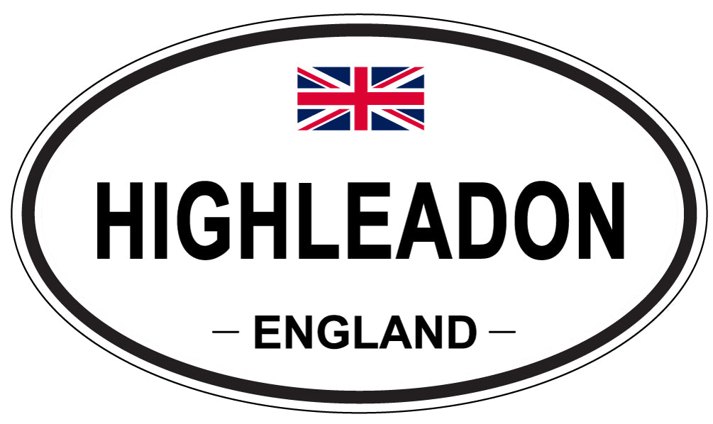 HIGHLEADON, ENGLAND - Oval Sticker