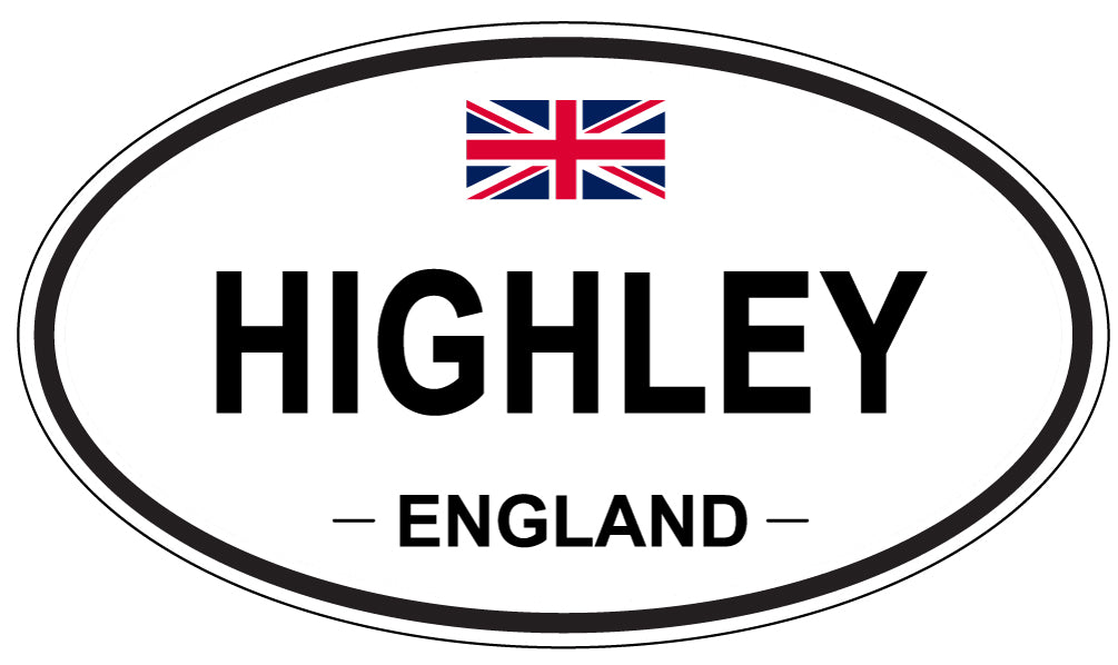 HIGHLEY, ENGLAND - Oval Sticker