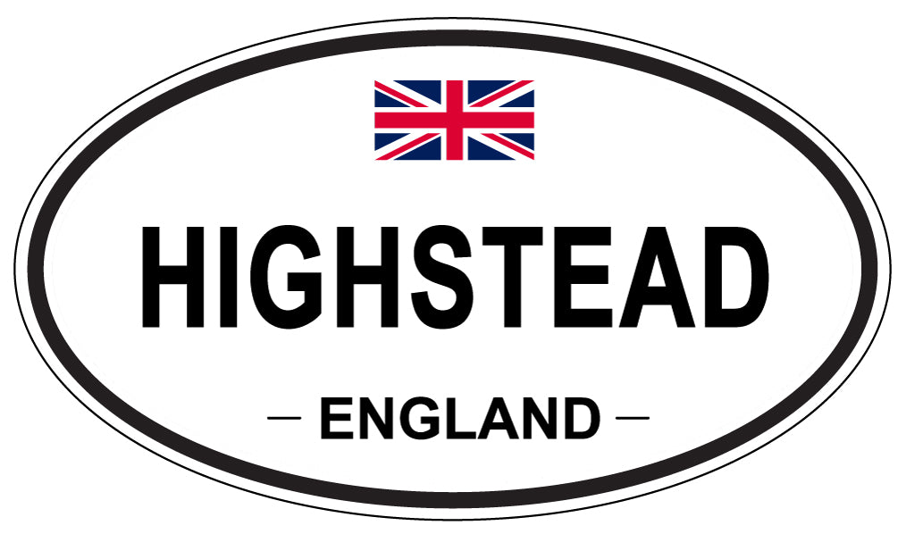 HIGHSTEAD, ENGLAND - Oval Sticker