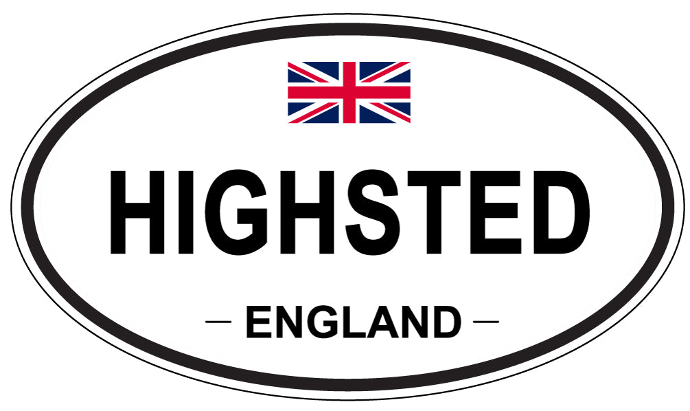 HIGHSTED, ENGLAND - Oval Sticker