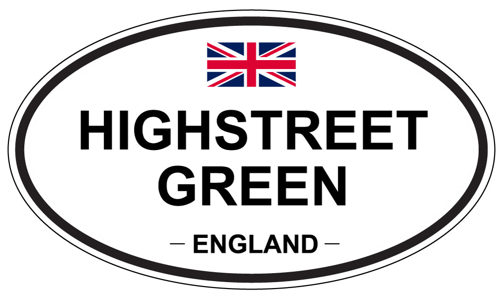 HIGHSTREET GREEN, ENGLAND - Oval Sticker