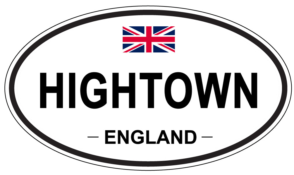 HIGHTOWN, ENGLAND - Oval Sticker
