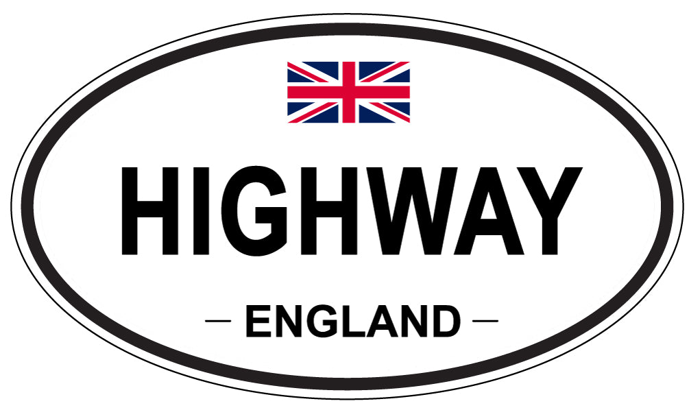 HIGHWAY, England - Oval Magnet