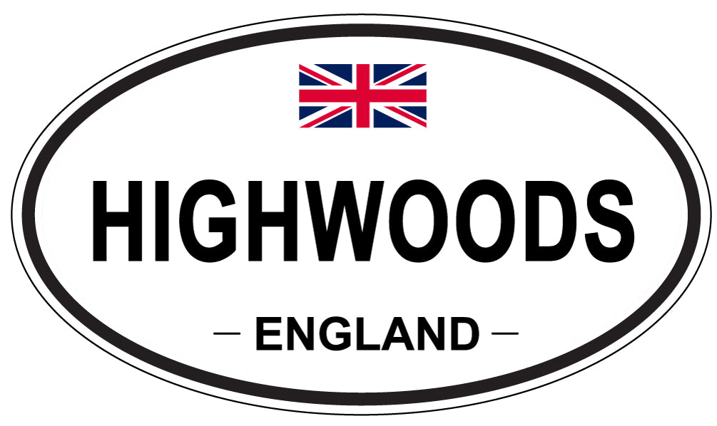 HIGHWOODS, ENGLAND - Oval Sticker