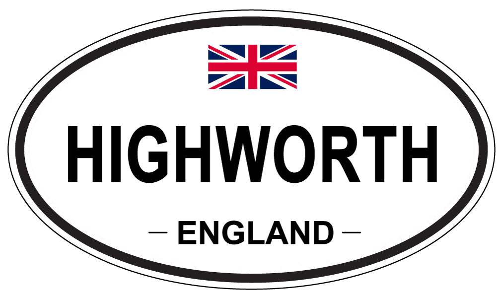 HIGHWORTH, ENGLAND - Oval Sticker