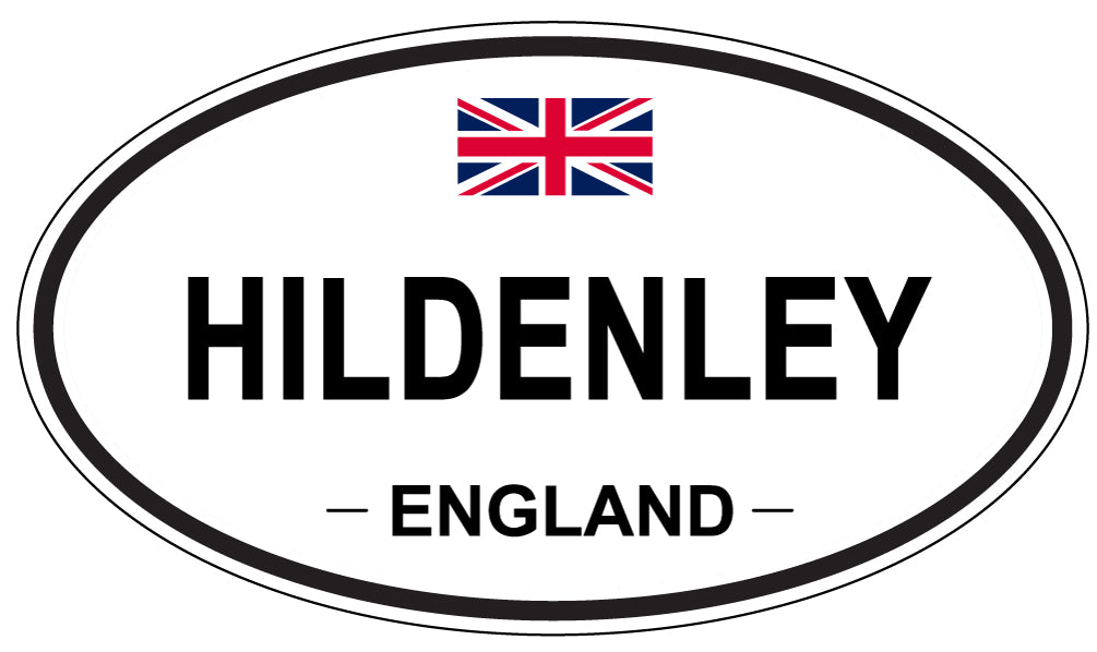 HILDENLEY, ENGLAND - Oval Sticker