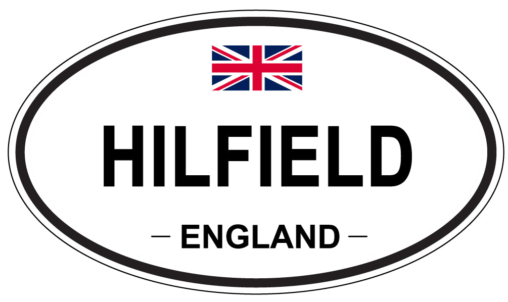 HILFIELD, ENGLAND - Oval Sticker