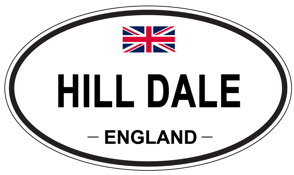 HILL DALE, ENGLAND - Oval Sticker