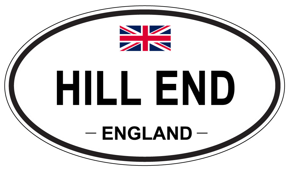HILL END, ENGLAND - Oval Sticker