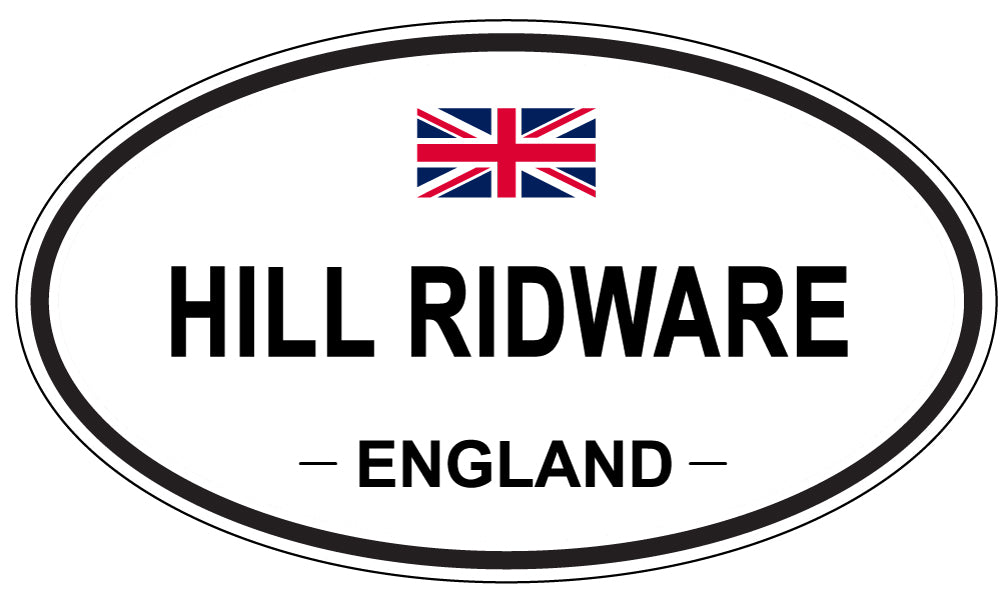 HILL RIDWARE, ENGLAND - Oval Sticker