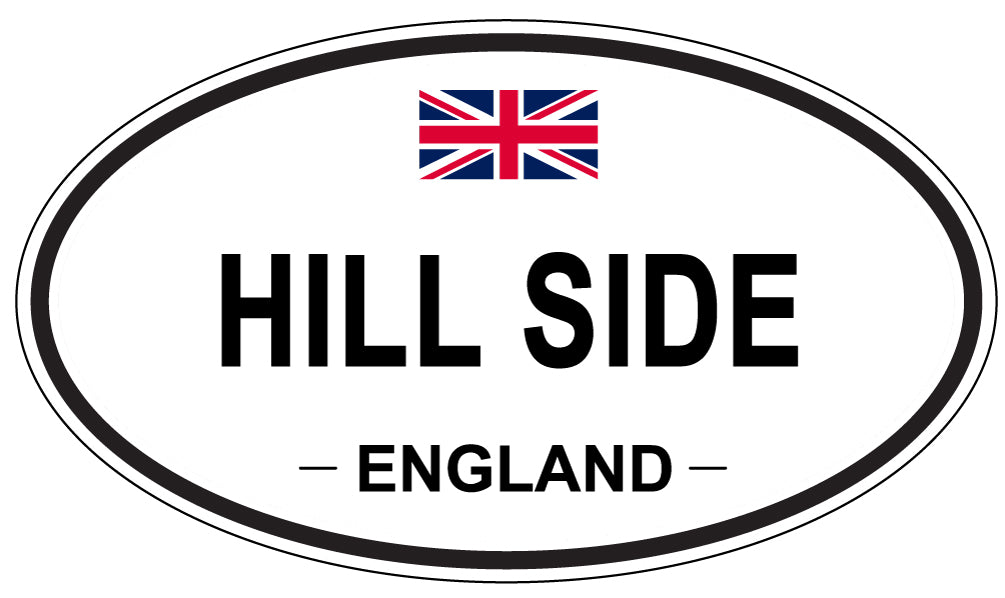 HILL SIDE, ENGLAND - Oval Sticker