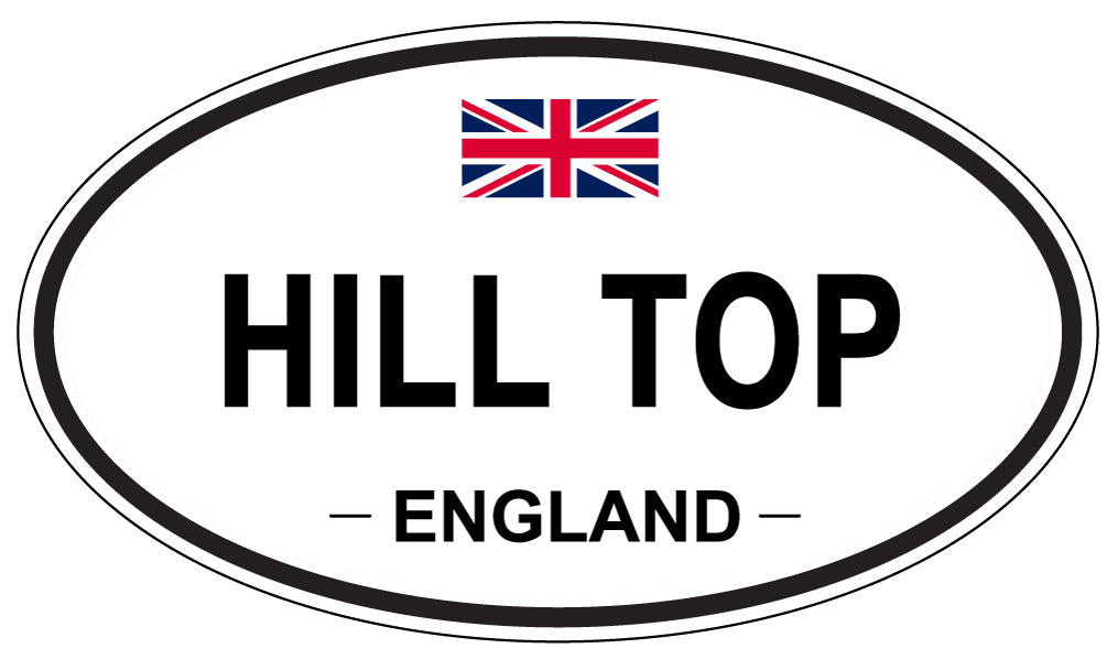 HILL TOP, England - Oval Magnet