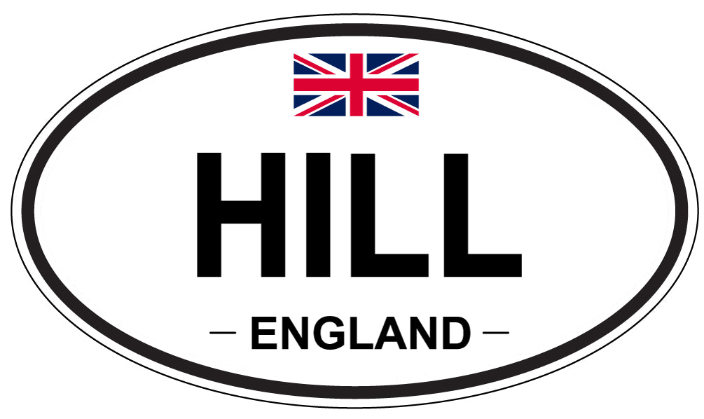 HILL, ENGLAND - Oval Sticker