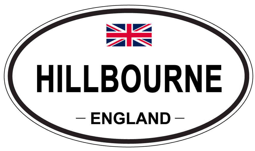 HILLBOURNE, ENGLAND - Oval Sticker