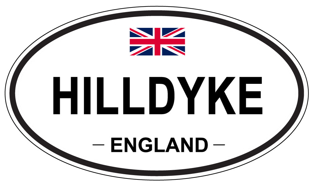 HILLDYKE, ENGLAND - Oval Sticker