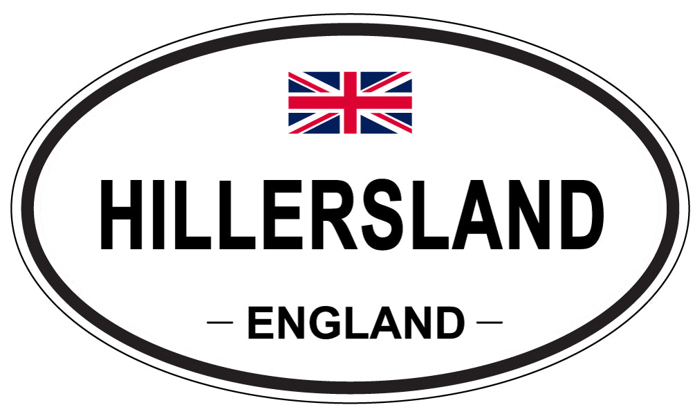 HILLERSLAND, ENGLAND - Oval Sticker