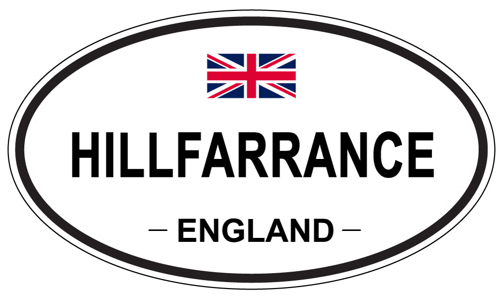 HILLFARRANCE, ENGLAND - Oval Sticker