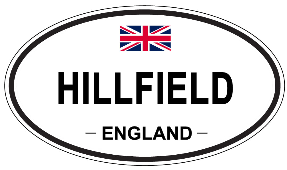 HILLFIELD, ENGLAND - Oval Sticker
