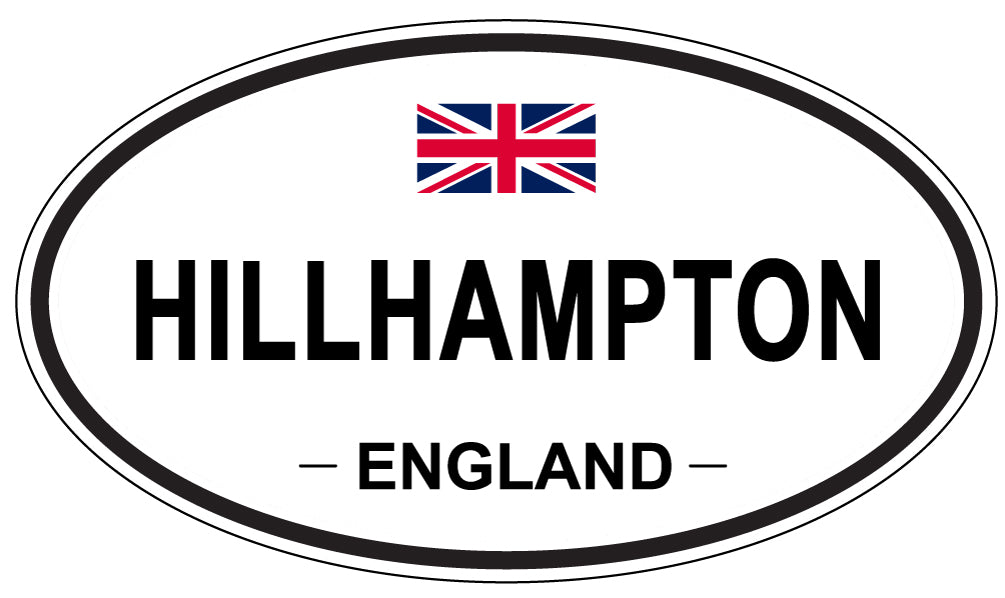 HILLHAMPTON, ENGLAND - Oval Sticker