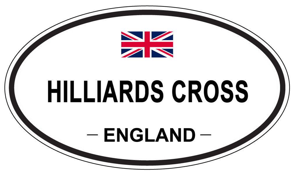 HILLIARDS CROSS, ENGLAND - Oval Sticker
