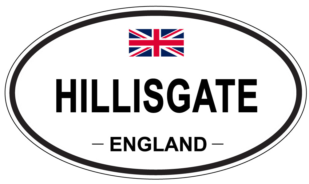 HILLISGATE, ENGLAND - Oval Sticker