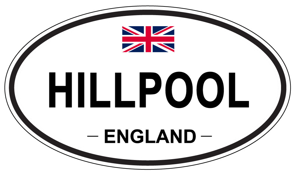 HILLPOOL, ENGLAND - Oval Sticker