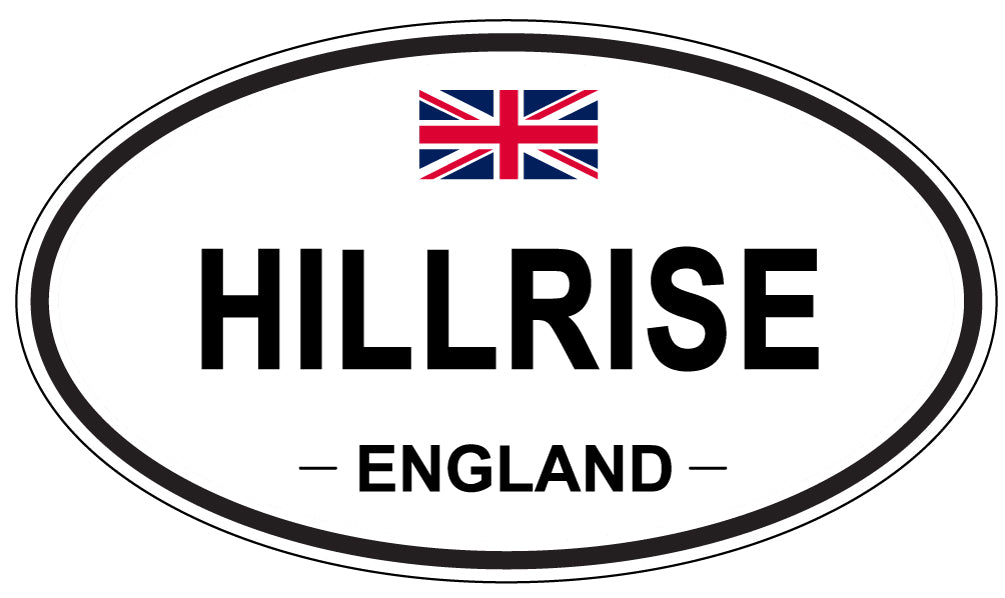 HILLRISE, England - Oval Magnet