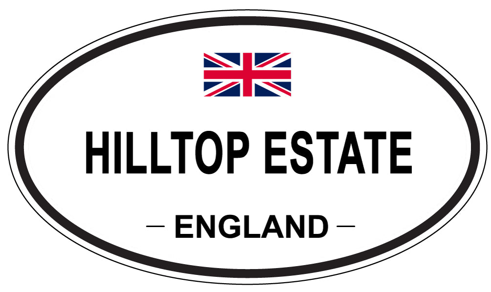 HILLTOP ESTATE, England - Oval Magnet
