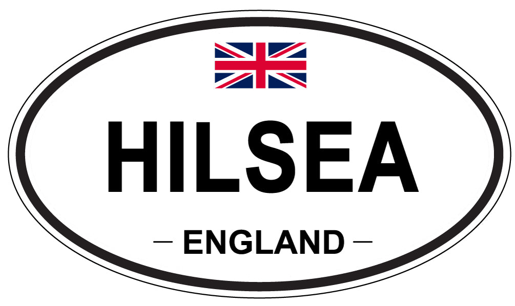 HILSEA, ENGLAND - Oval Sticker