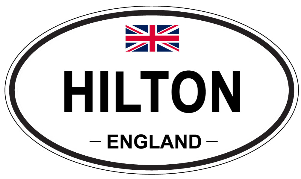HILTON, ENGLAND - Oval Sticker