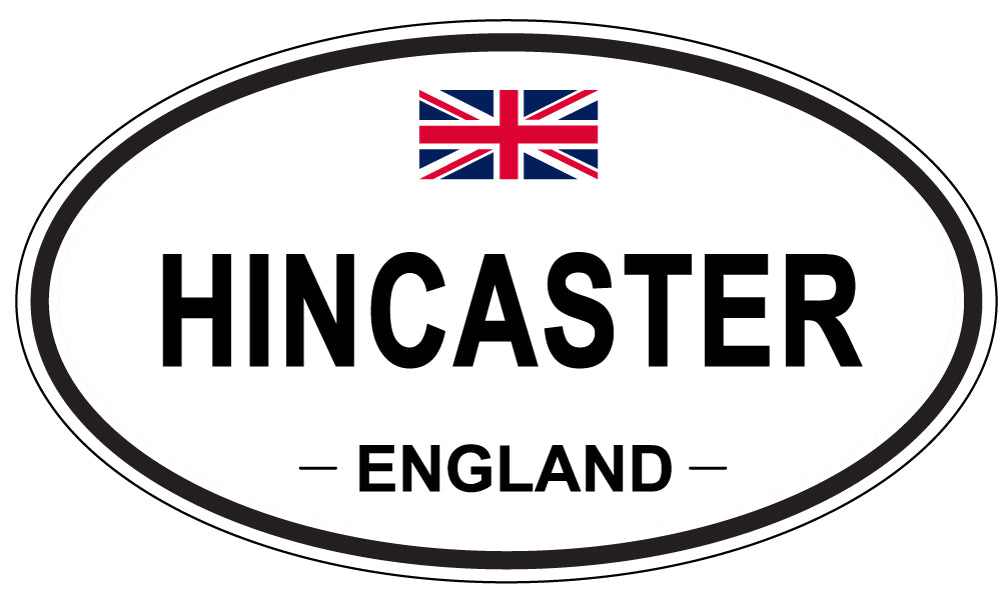 HINCASTER, ENGLAND - Oval Sticker