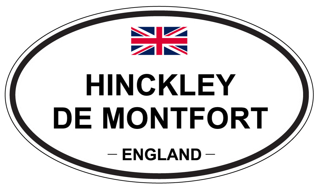 HINCKLEY DE MONTFORT, ENGLAND - Oval Sticker