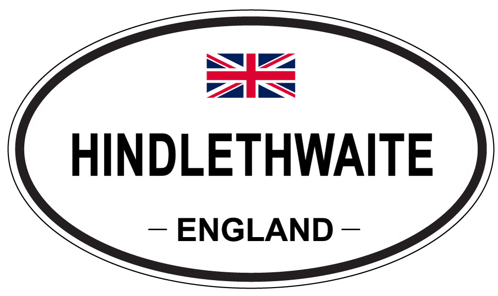 HINDLETHWAITE, ENGLAND - Oval Sticker