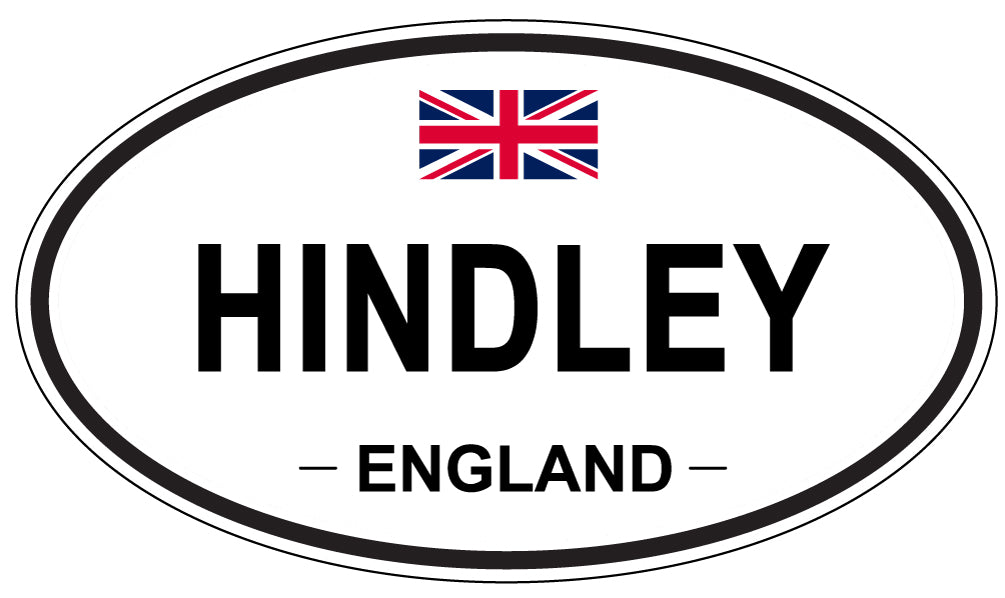 HINDLEY, ENGLAND - Oval Sticker