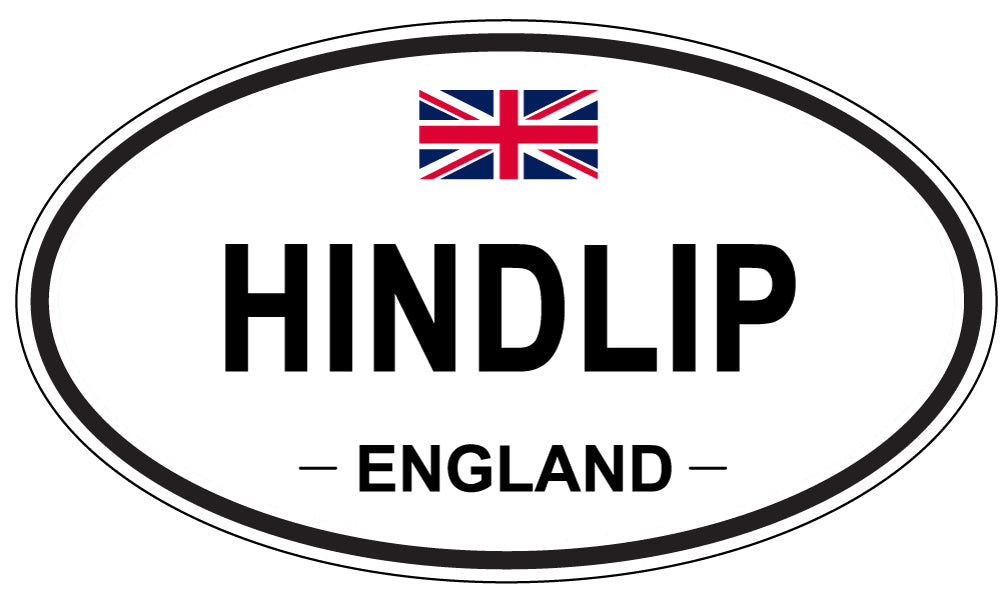 HINDLIP, ENGLAND - Oval Sticker