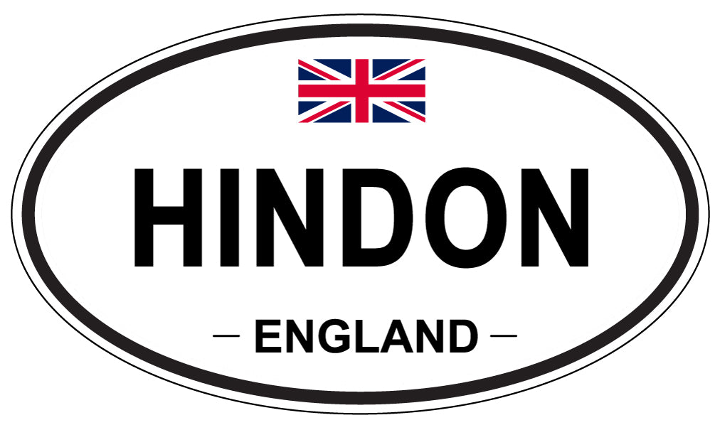 HINDON, ENGLAND - Oval Sticker