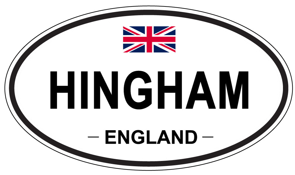 HINGHAM, ENGLAND - Oval Sticker