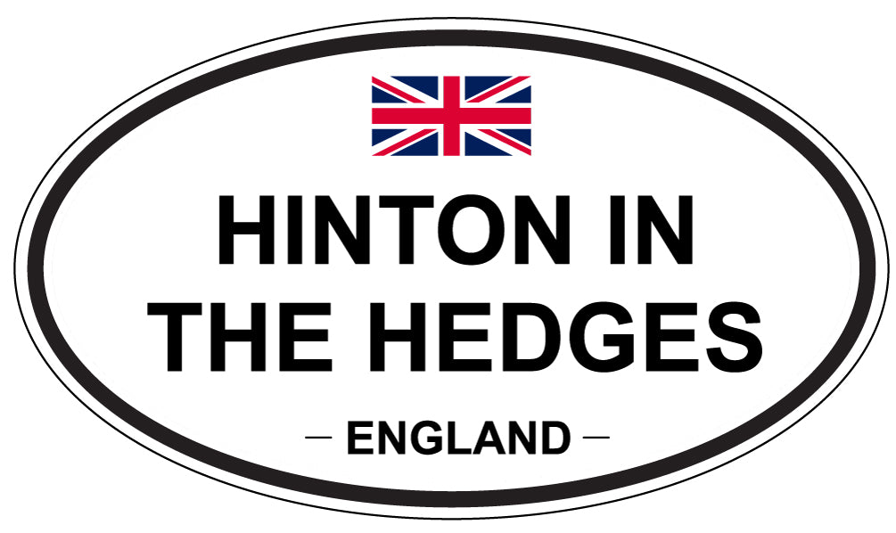HINTON IN THE HEDGES, ENGLAND - Oval Sticker