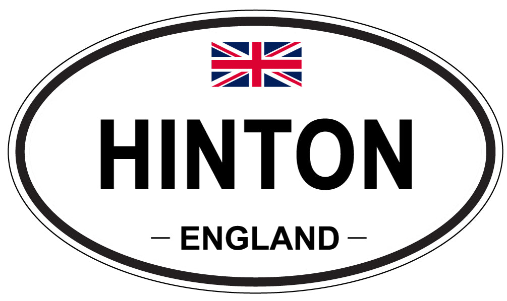 HINTON, ENGLAND - Oval Sticker