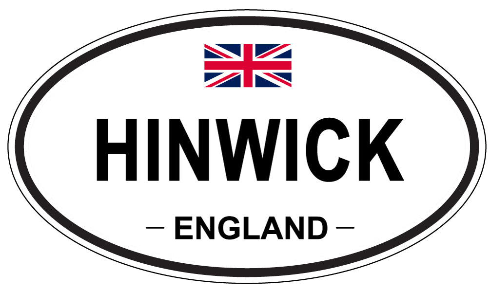 HINWICK, ENGLAND - Oval Sticker