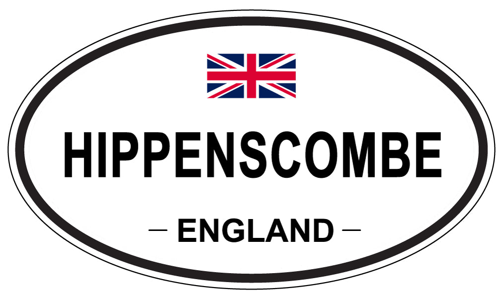 HIPPENSCOMBE, ENGLAND - Oval Sticker
