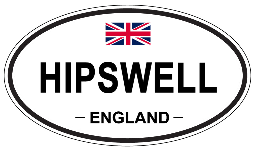 HIPSWELL, ENGLAND - Oval Sticker