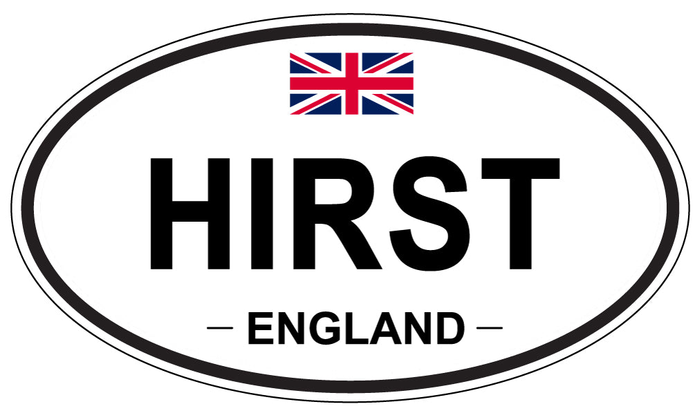 HIRST, ENGLAND - Oval Sticker